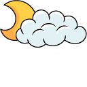 VSCO Girl Moon and Sun Behind a Cloud