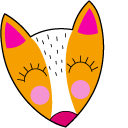 VSCO Girl Orange Fox and Smile