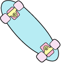 VSCO Girl Penny Board and Alarm Clock