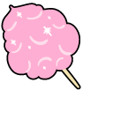 VSCO Girl Pink and Blue Cotton Candy