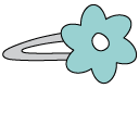 VSCO Girl Pink and Teal Hairpins