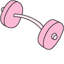 VSCO Girl Pink Barbell and POW Speech Bubble