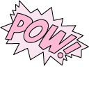 VSCO Girl Pink Barbell and POW Speech Bubble