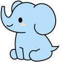 VSCO Girl Pink Cotton Candy and Blue Elephant