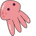 VSCO Girl Pink Dolphin and Octopus