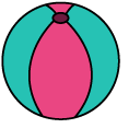 VSCO Girl Pink Flamingo Rubber Ring and Ball