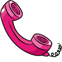 VSCO Girl Pink Handset and Bubble Gum