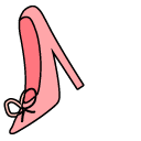 VSCO Girl Pink High-Heeled Shoe and Kiss Icon
