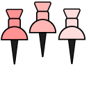 VSCO Girl Pink Pushpins