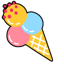 VSCO Girl Pink Swimsuit and Ice Cream