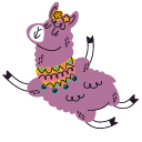 VSCO Girl Purple and Pink Llamas