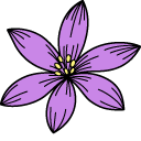 VSCO Girl Purple Flower and Butterfly