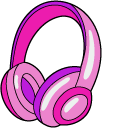 VSCO Girl Rock Sign and Pink Headphones