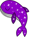 VSCO Girl Shining Purple Whale