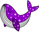 VSCO Girl Shining Purple Whale