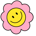 VSCO Girl Smiley Flowers
