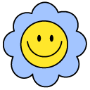 VSCO Girl Smiley Flowers
