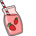 VSCO Girl Strawberry Drink and Magic 8 Ball