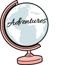 VSCO Girl Suitcase and Globe