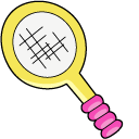 VSCO Girl Tennis Ball and Tennis Racket