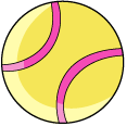 VSCO Girl Tennis Ball and Tennis Racket