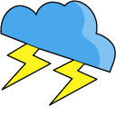 VSCO Girl Thundercloud and Colored Umbrella