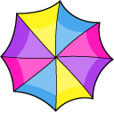 VSCO Girl Thundercloud and Colored Umbrella