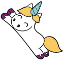 VSCO Girl Tiny White Unicorn