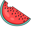 VSCO Girl Watermelon and Heart