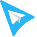 Blue Telegram Messenger Icon