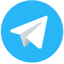 Blue Telegram Messenger Icon